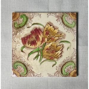 Victorian Minton Hollins Tile Aesthetic Movement Antique Transferware England